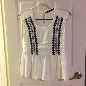 Black and white blouse